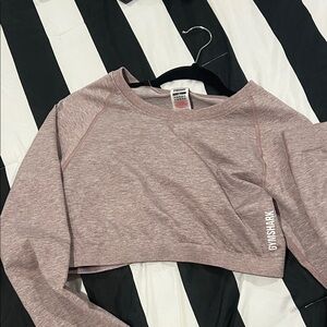 Gymshark Heathered Pink Crop Top